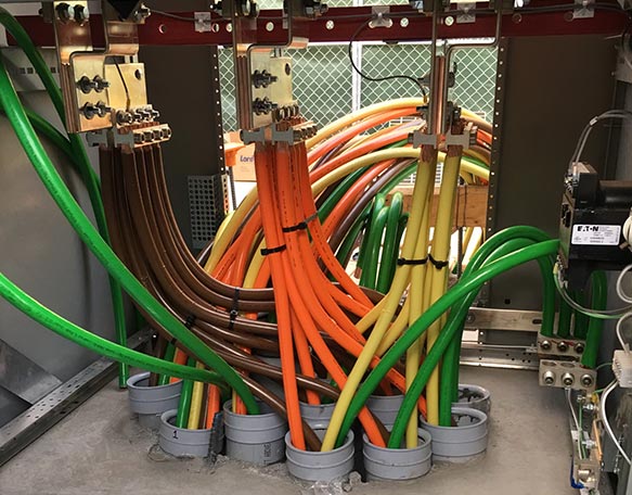 image of a complex electrical installation
